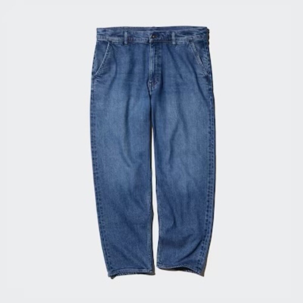 Uniqlo Relaxed Ankle Jeans 66 BLUE [USED]